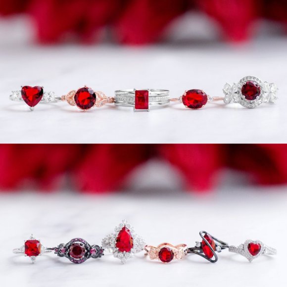 Red Ruby Gemstone Ring, real 925 Sterling Silver Charmed Aroma Valentines - Picture 6 of 6